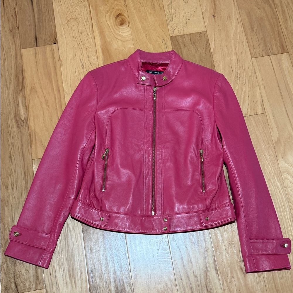 St. John Leather Moto Jacket Biker